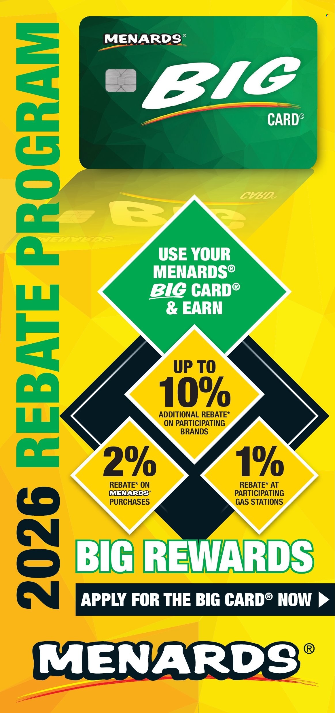 Menards Big Card 2026 Rebate Program - Page 1