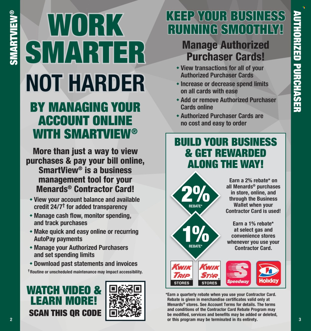 Menards Contractor Card 2026 Rebate Program - Page 2
