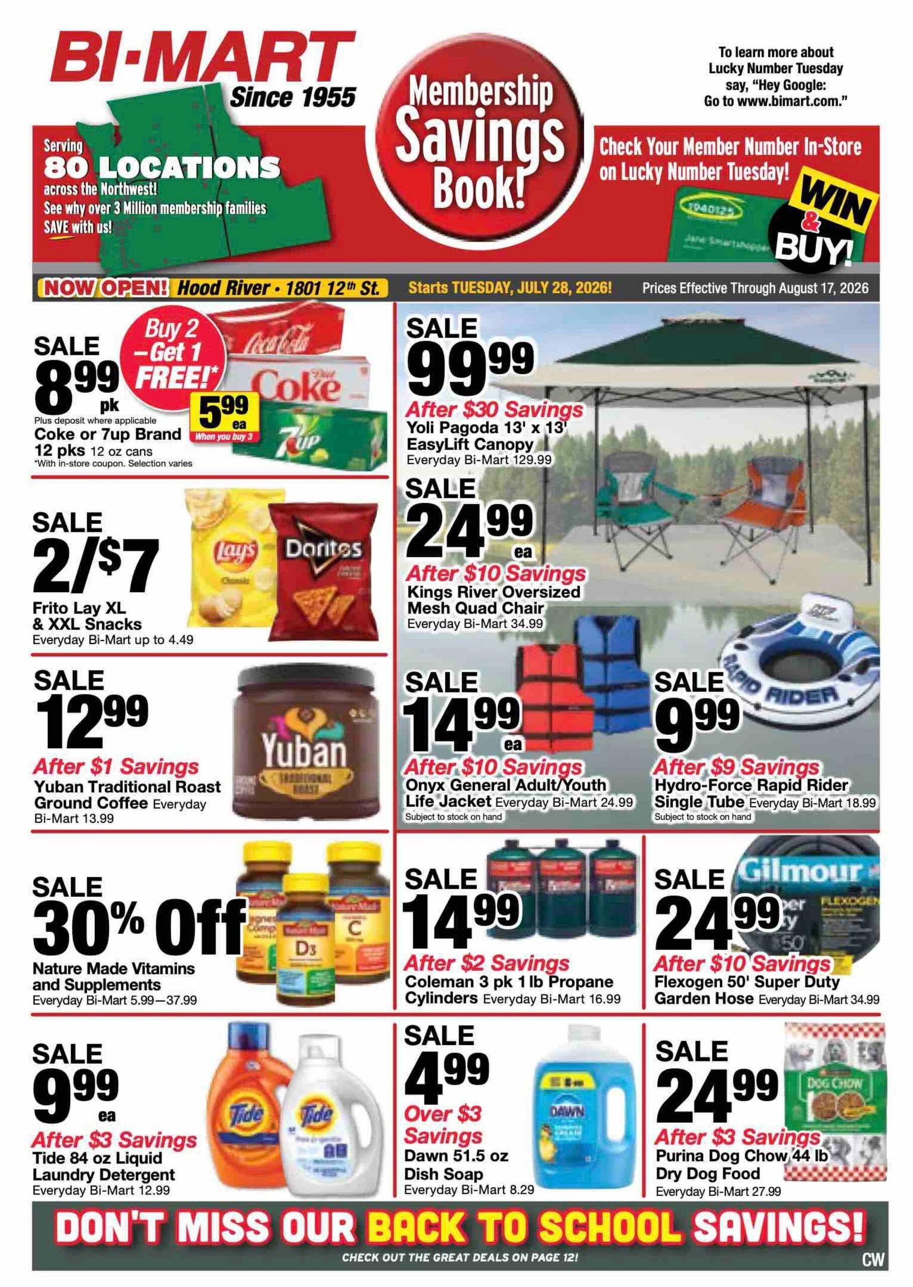 Bi-Mart Membership Savings - Page 1