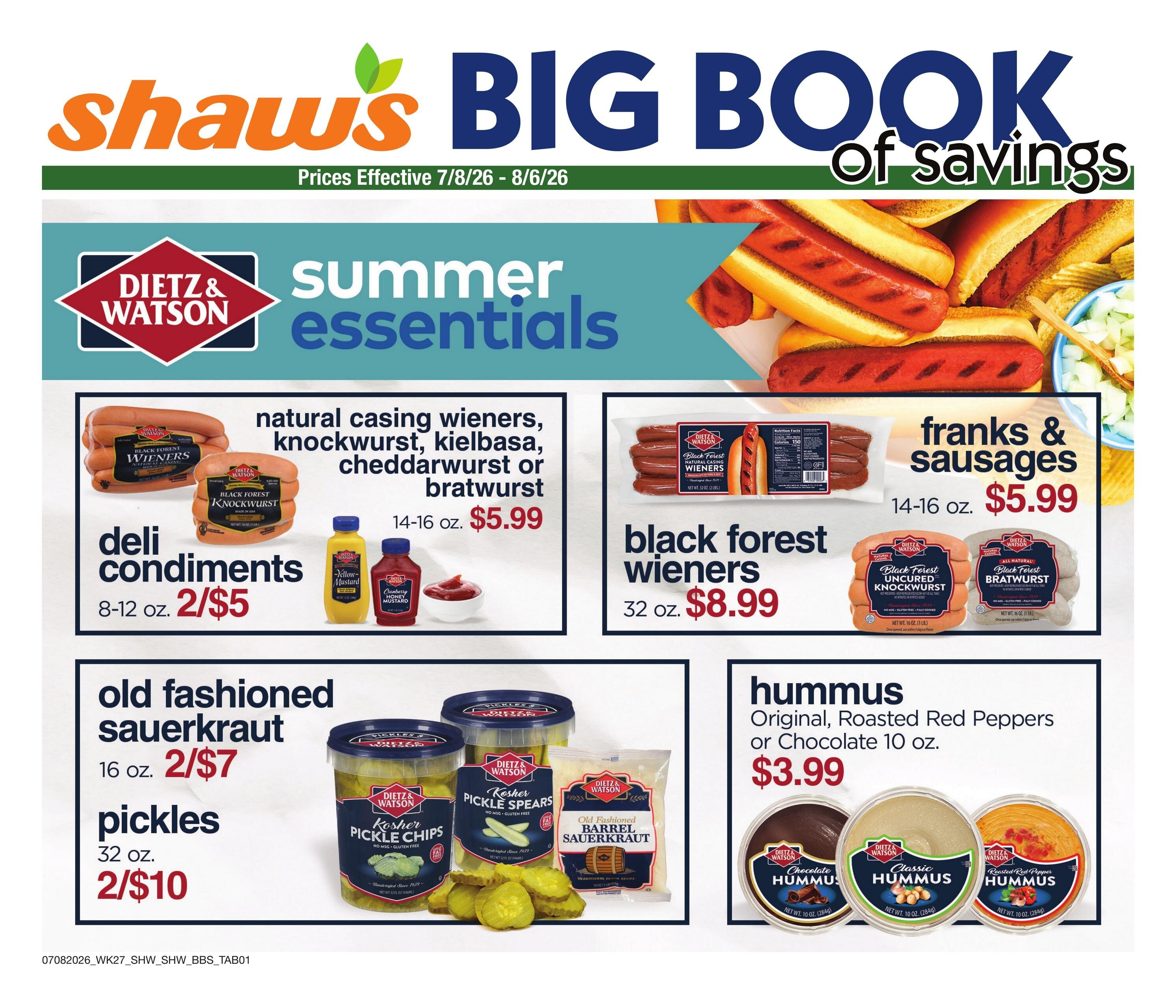 Shaws Big Book of Savings - Page 1