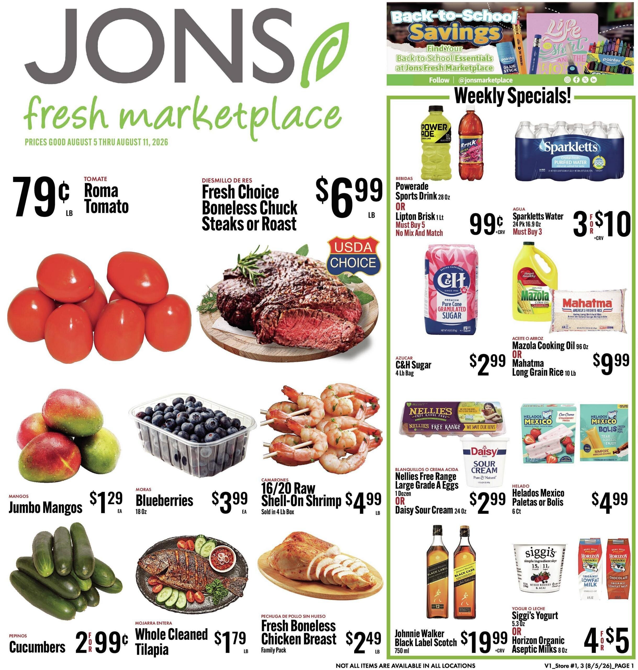Jons International Marketplace - Flyer Specials - Page 1
