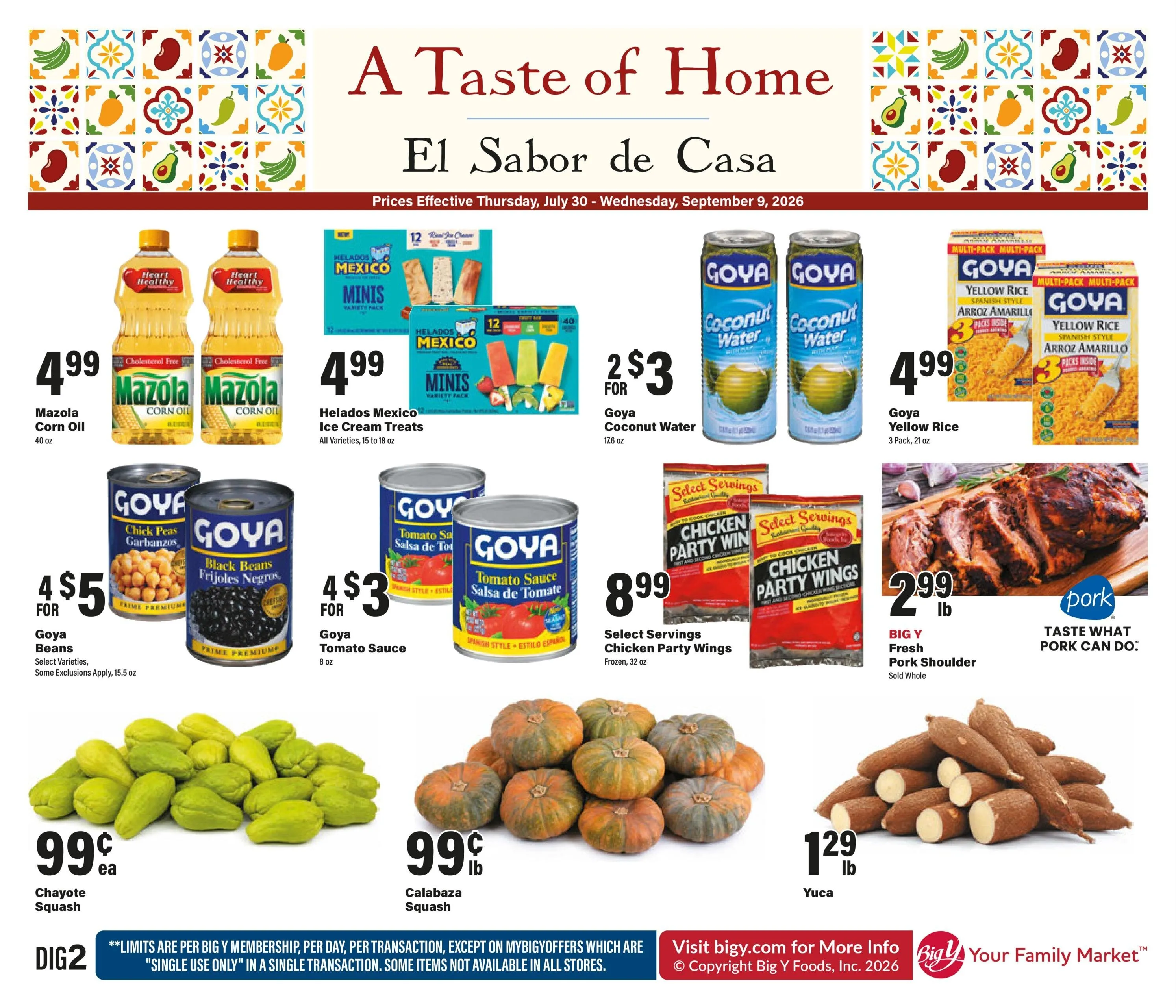 Big Y - A Taste of Home Savings - Page 1