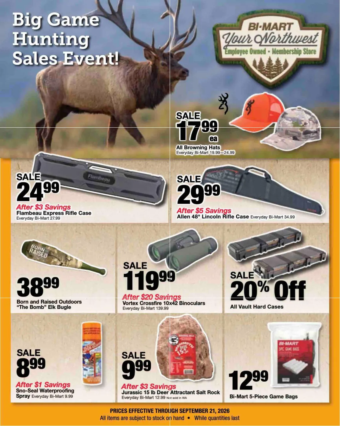 Bi-Mart Big Game Hunting Sales Event - Page 1
