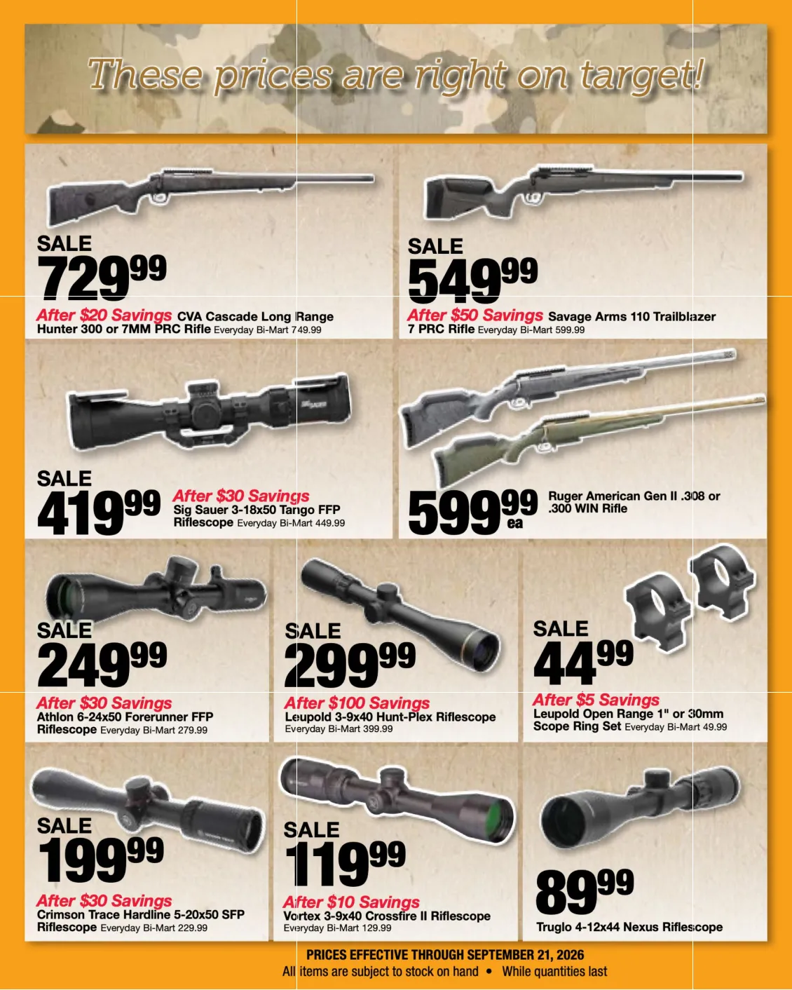 Bi-Mart Big Game Hunting Sales Event - Page 2