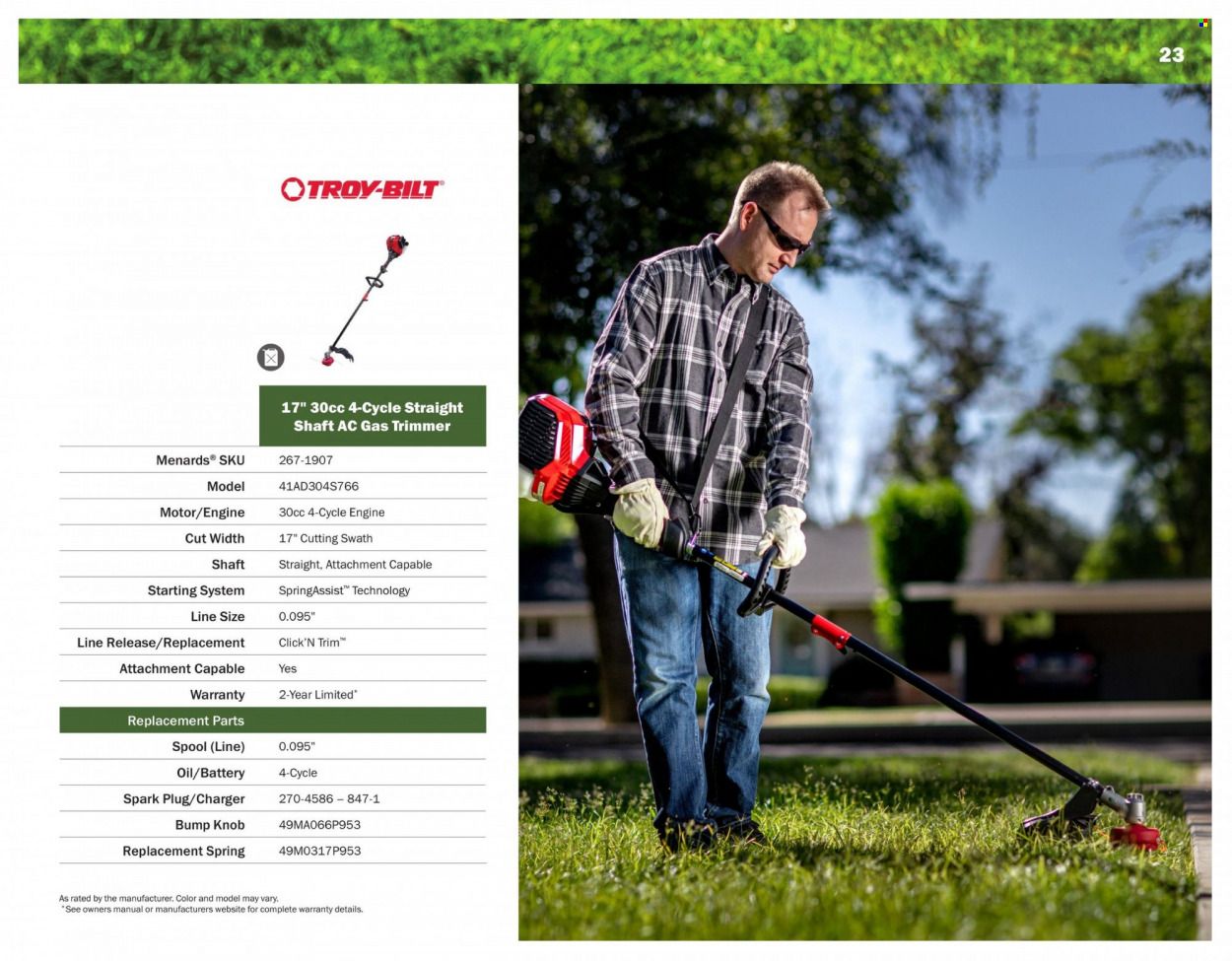 Menards 2022 All Year Round Outdoor Power Equipment - Page 23