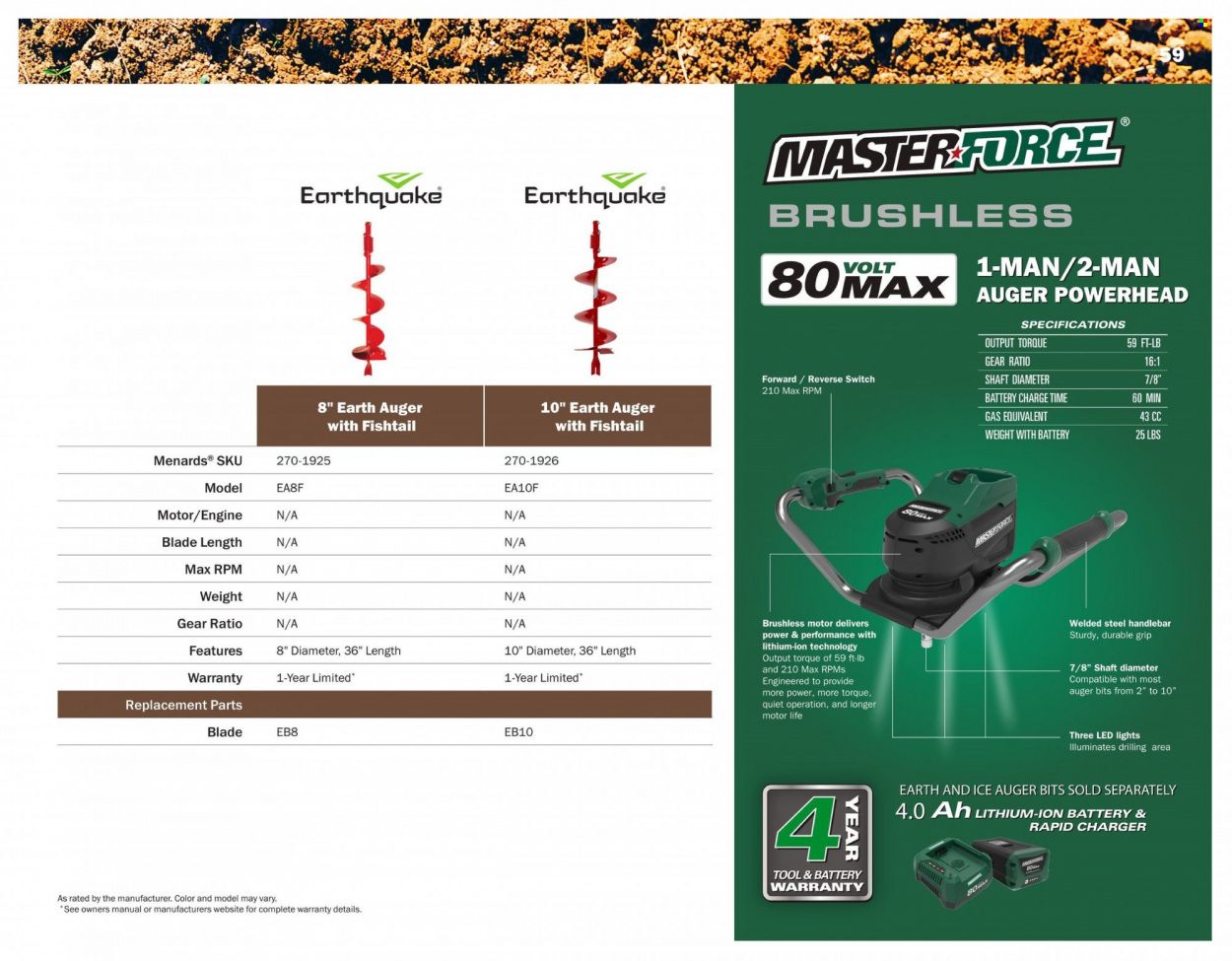 Menards 2022 All Year Round Outdoor Power Equipment - Page 59