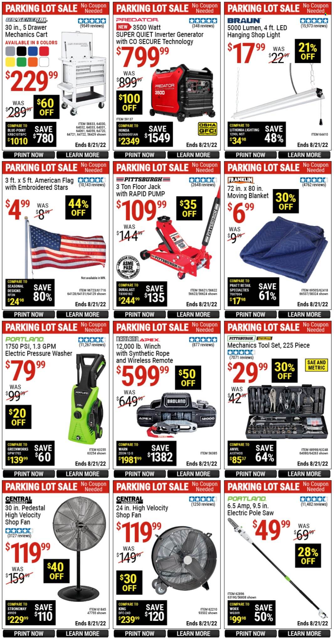 Harbor Freight Ad: Parking Lot Sale - Page 1