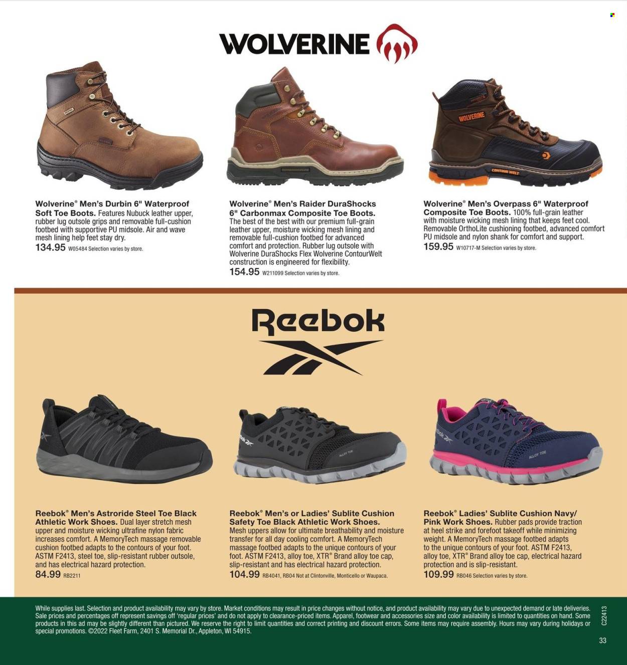 Fleet Farm Fall 2022 Workwear Catalog - Page 33