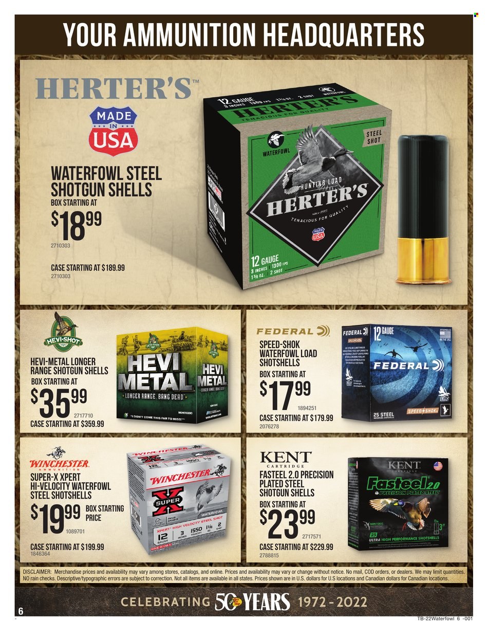 Cabela's + Bass Pro Shops Ad: Waterfowl Gear Up & Save! - Page 6