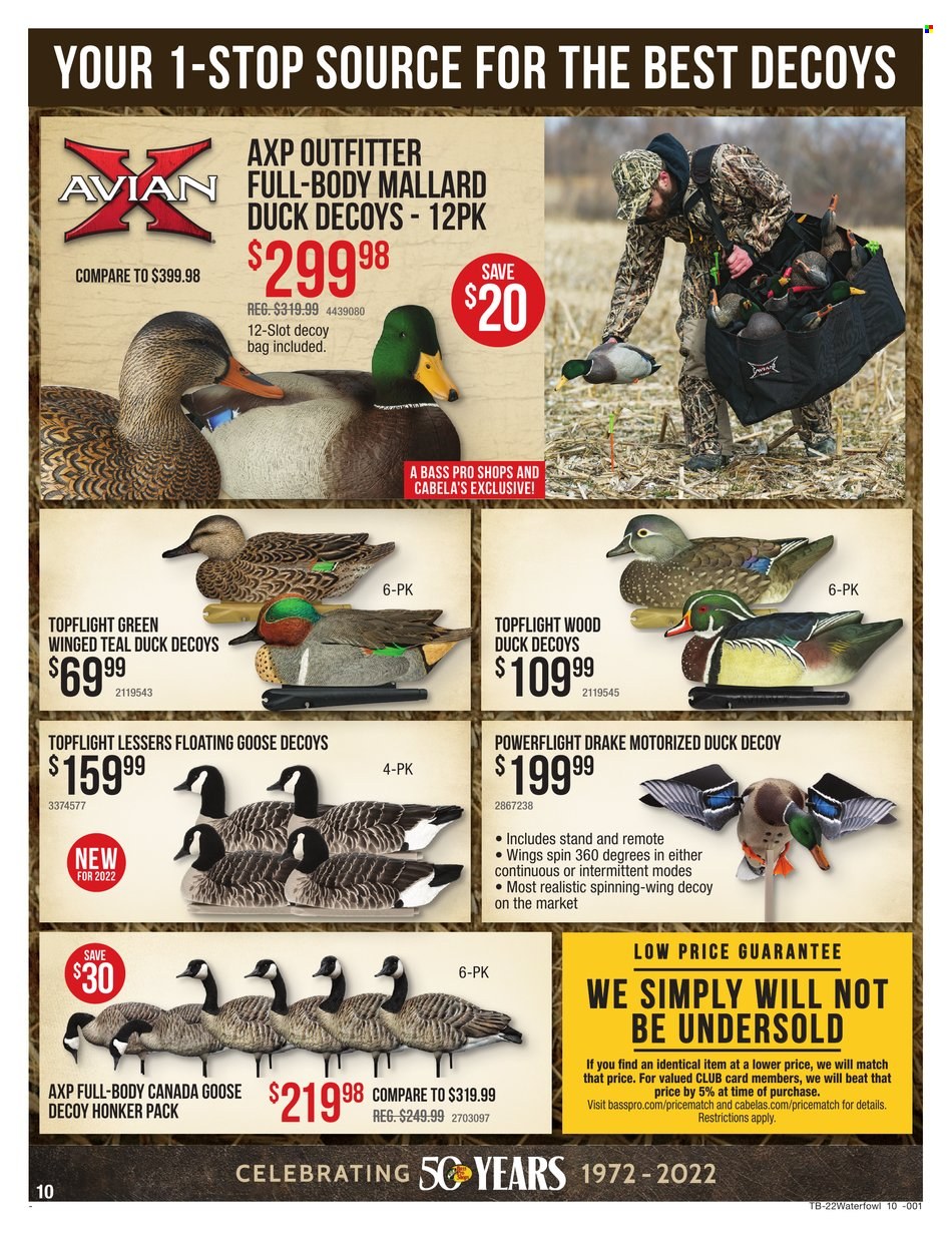 Cabela's + Bass Pro Shops Ad: Waterfowl Gear Up & Save! - Page 10
