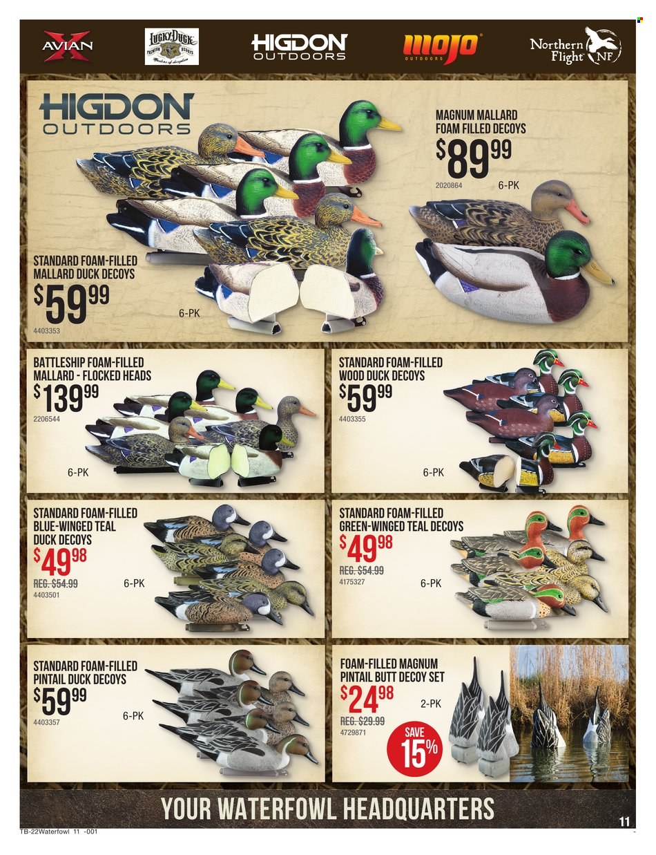 Cabela's + Bass Pro Shops Ad: Waterfowl Gear Up & Save! - Page 11
