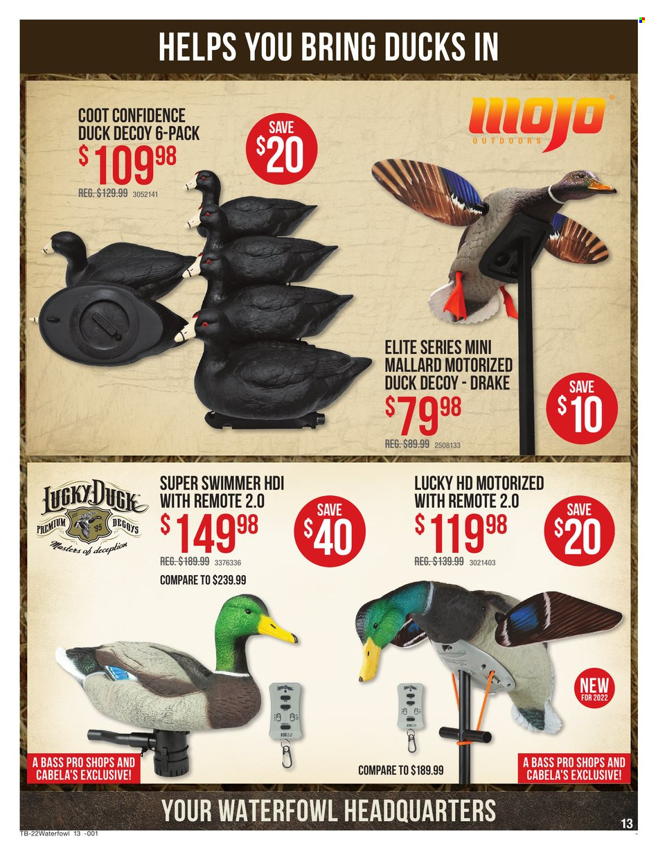 Cabela's + Bass Pro Shops Ad: Waterfowl Gear Up & Save! - Page 13