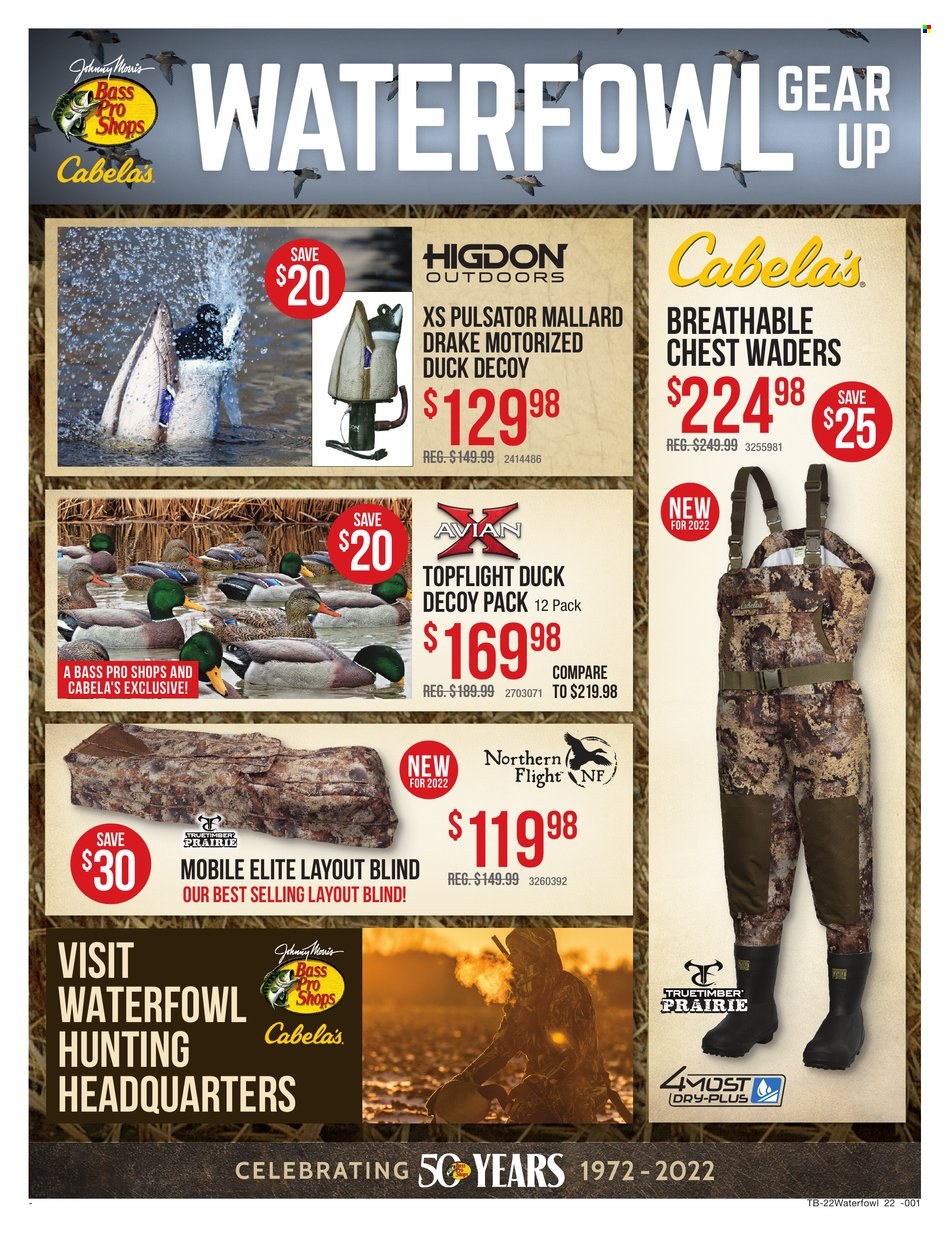 Cabela's + Bass Pro Shops Ad: Waterfowl Gear Up & Save! - Page 22