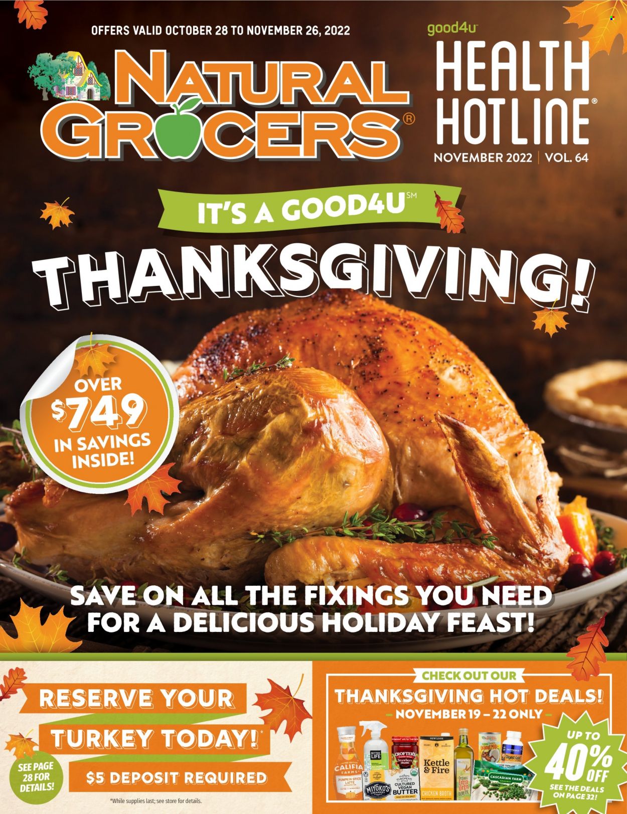 Natural Grocers Health Hotline® Magazine - November 2022 - Page 1