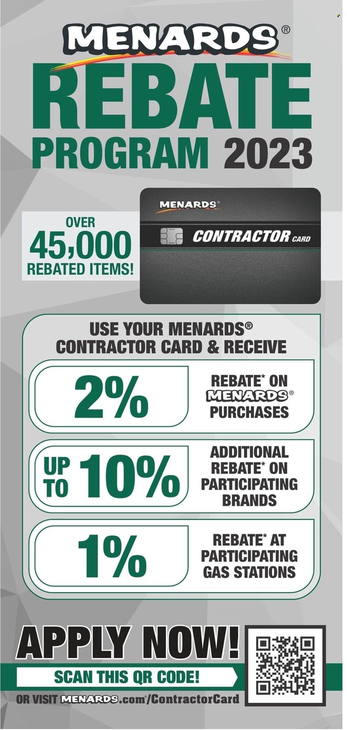 Menards Contract Rebate Program 2023 - Page 1