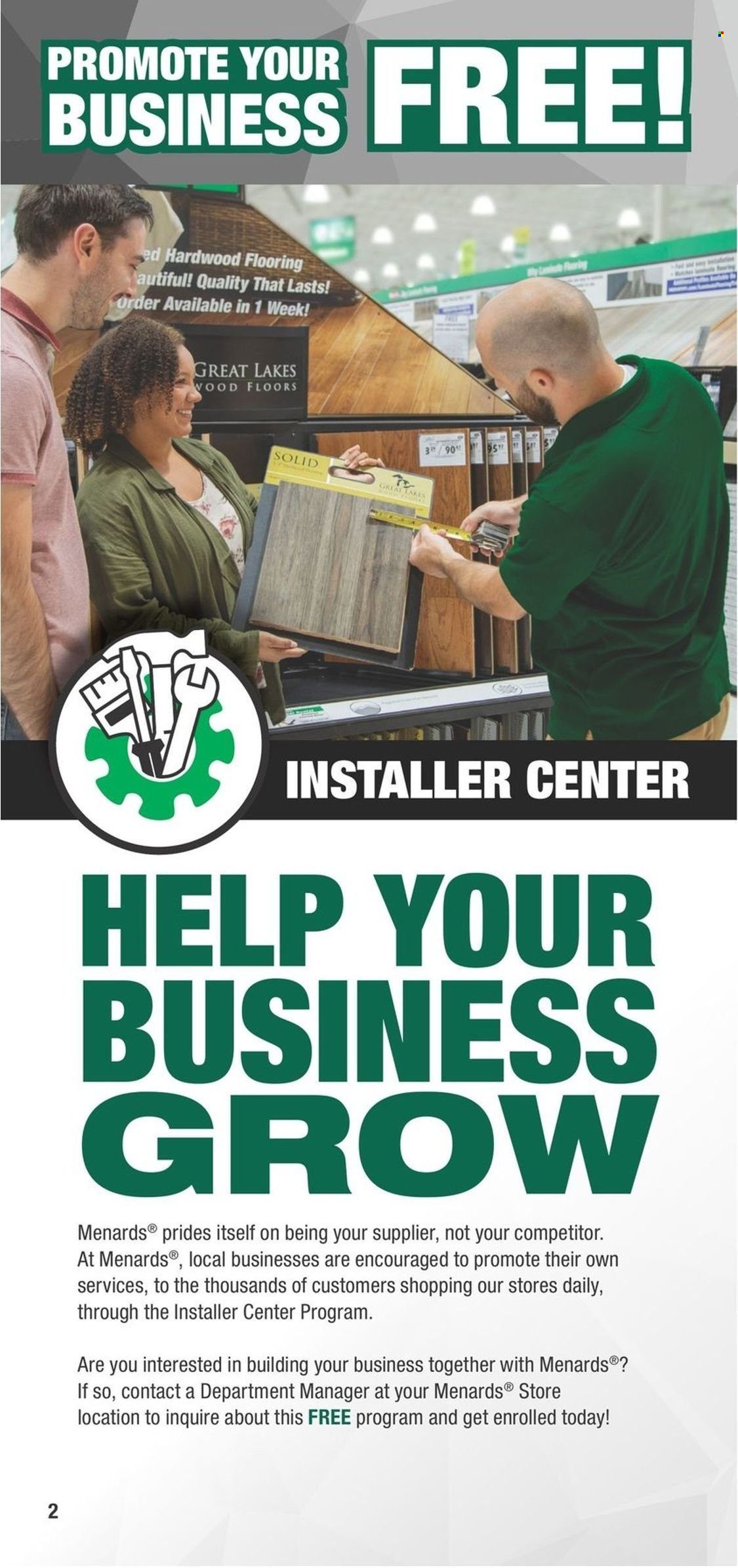 Menards Contract Rebate Program 2023 - Page 2