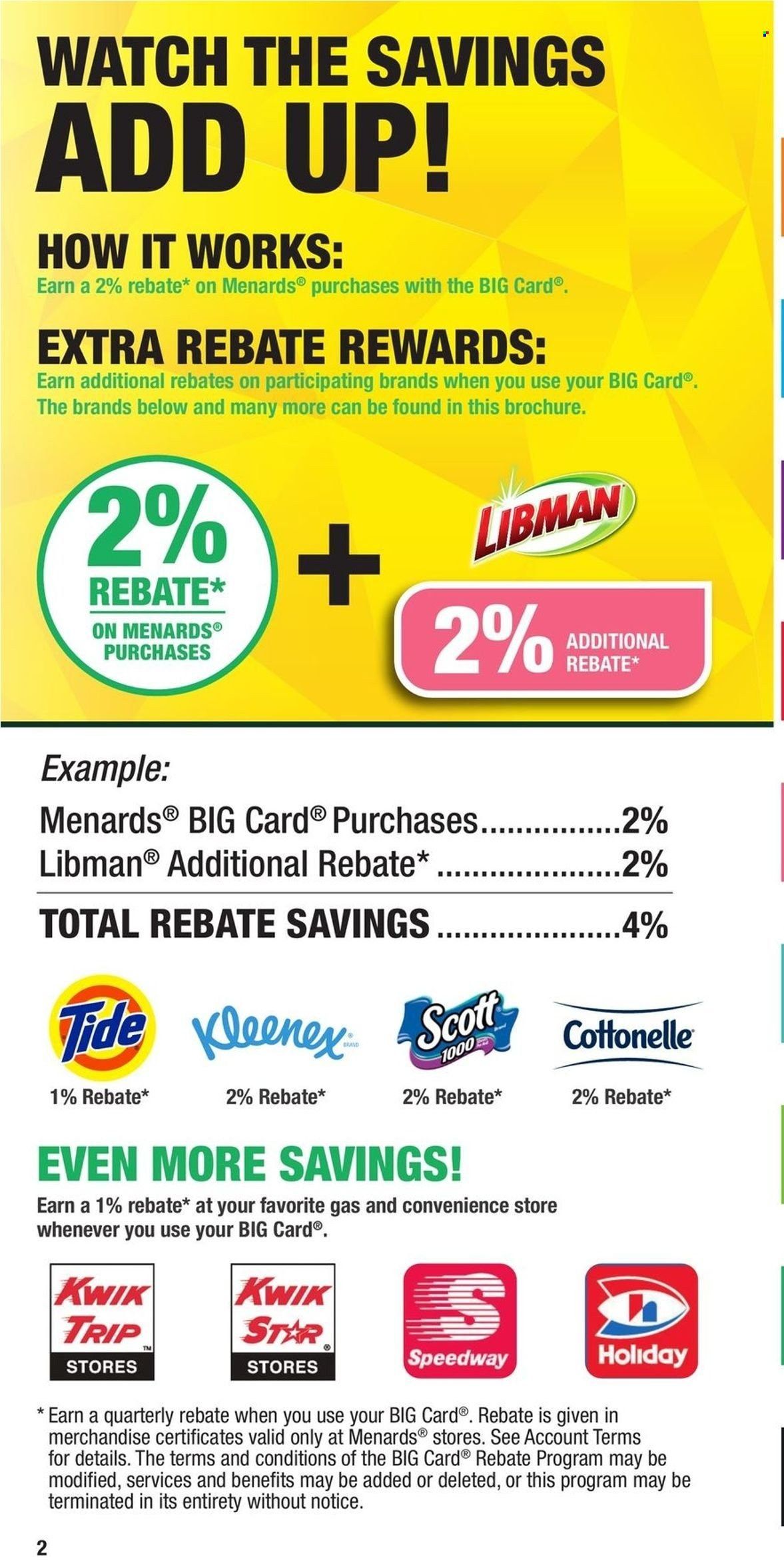 Menards Rebate Program 2023 - Page 2