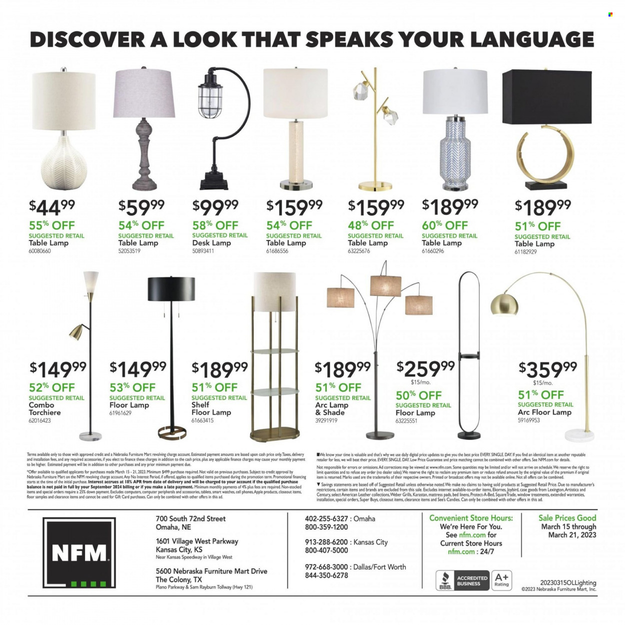Nebraska Furniture Mart Lighting Ad - Page 2