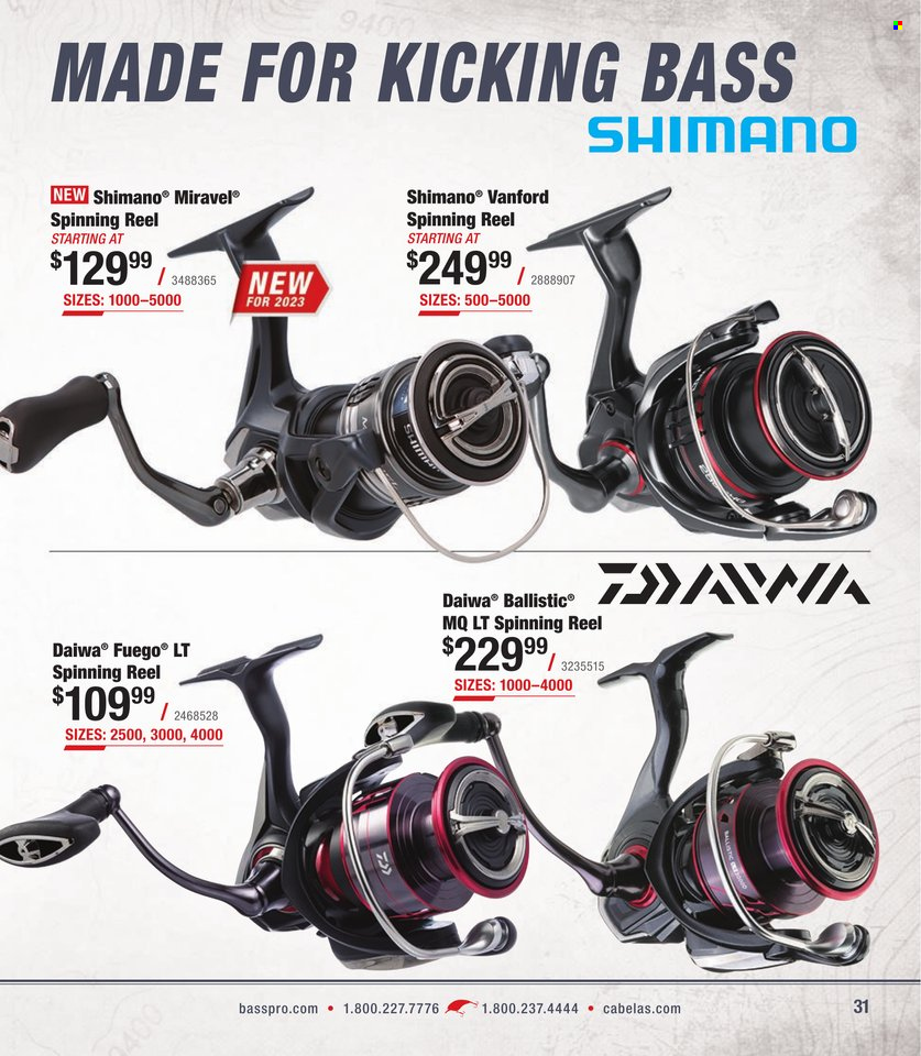 Cabela's + Bass Pro Shops - Bass Fishing Specialist Catalog 2023 - Page 31