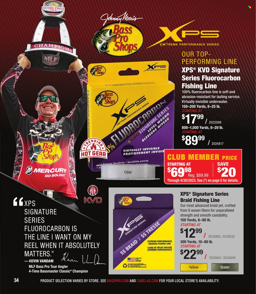 Cabela's + Bass Pro Shops - Bass Fishing Specialist Catalog 2023 - Page 34