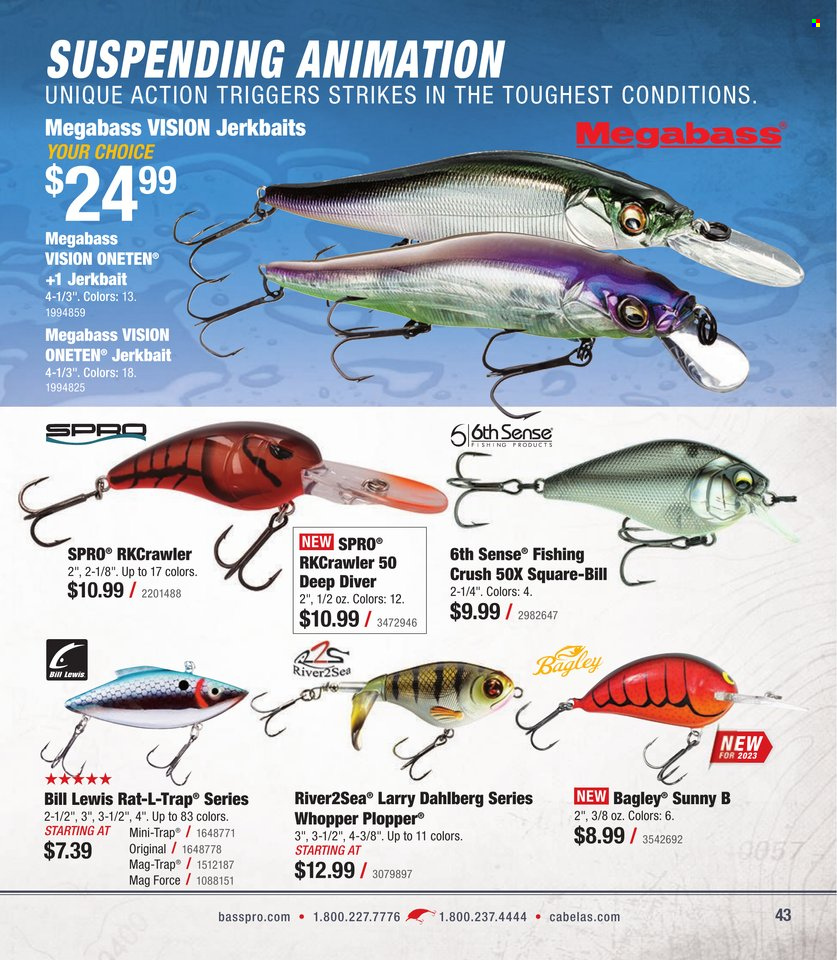 Cabela's + Bass Pro Shops - Bass Fishing Specialist Catalog 2023 - Page 43