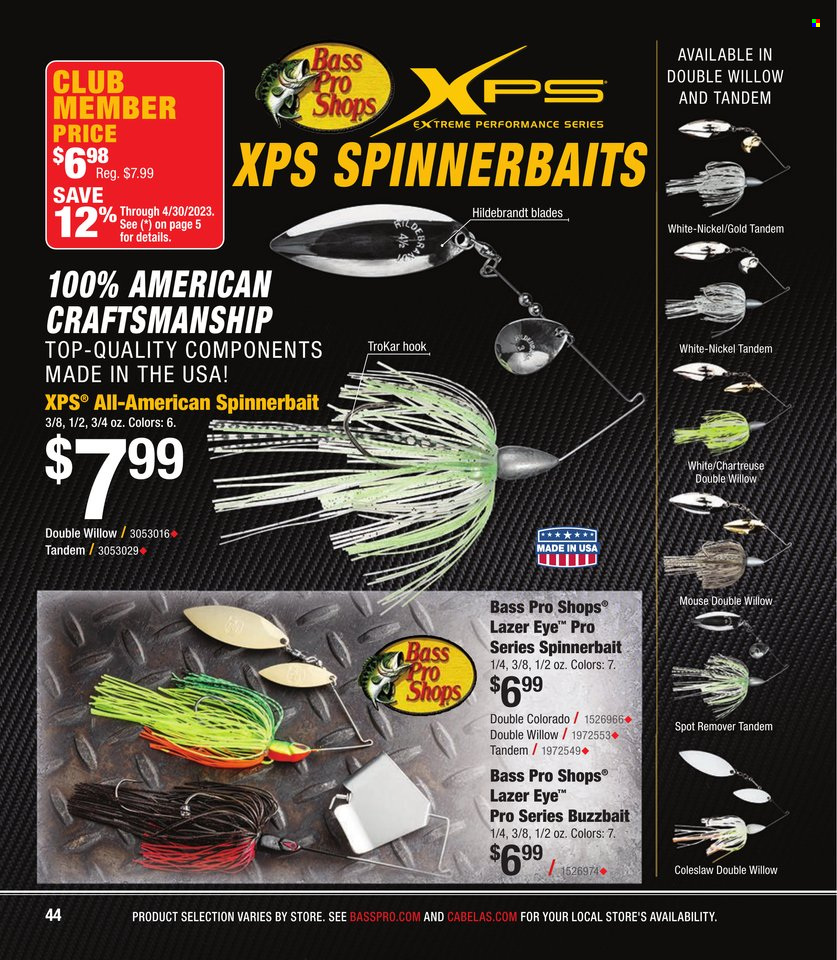 Cabela's + Bass Pro Shops - Bass Fishing Specialist Catalog 2023 - Page 44