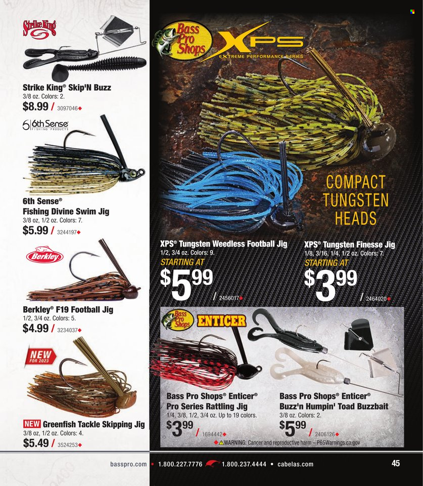 Cabela's + Bass Pro Shops - Bass Fishing Specialist Catalog 2023 - Page 45