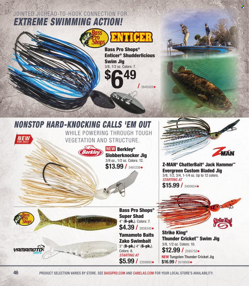 Cabela's + Bass Pro Shops - Bass Fishing Specialist Catalog 2023 - Page 46