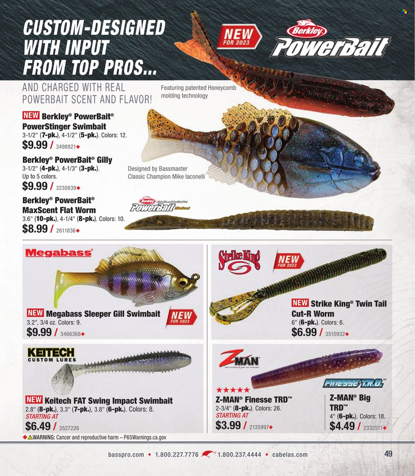 Cabela's + Bass Pro Shops - Bass Fishing Specialist Catalog 2023 - Page 49