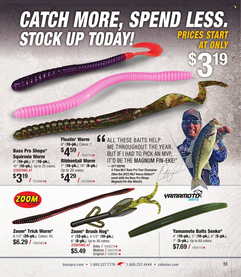 Cabela's + Bass Pro Shops - Bass Fishing Specialist Catalog 2023 - Page 51