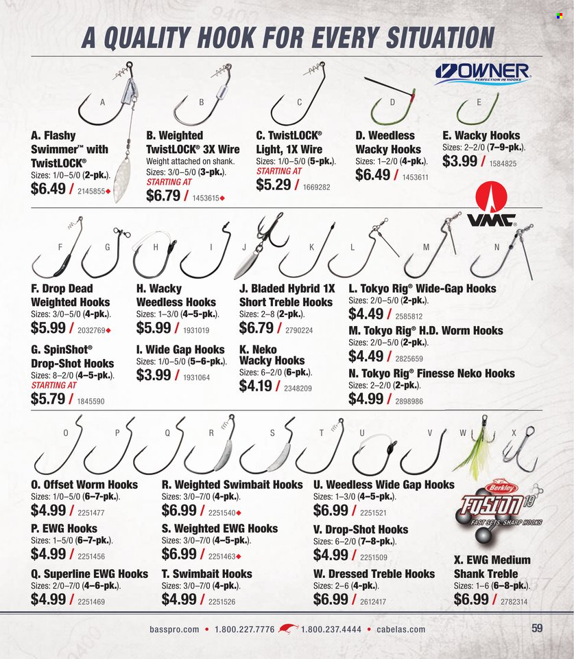 Cabela's + Bass Pro Shops - Bass Fishing Specialist Catalog 2023 - Page 59