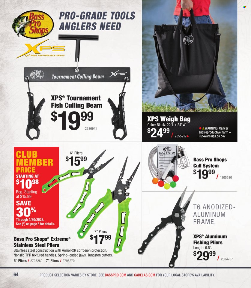 Cabela's + Bass Pro Shops - Bass Fishing Specialist Catalog 2023 - Page 64