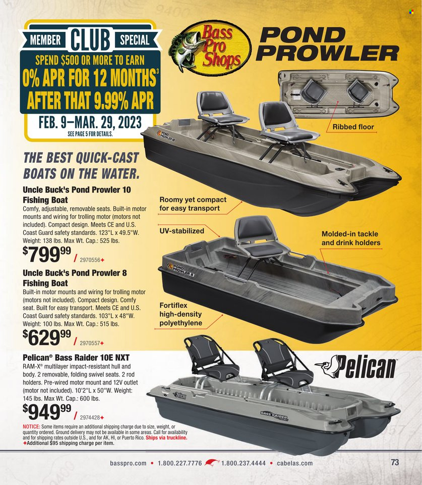 Cabela's + Bass Pro Shops - Bass Fishing Specialist Catalog 2023 - Page 73