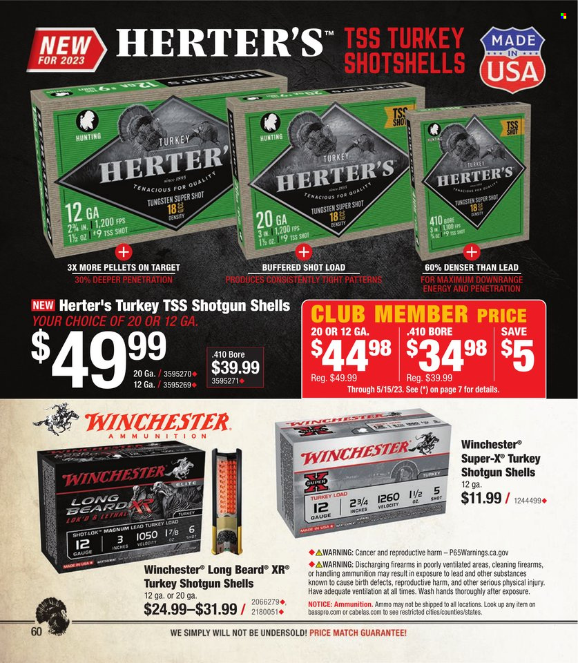 Cabela's + Bass Pro Shops Turkey Hunting Specialist 2023 - Page 60