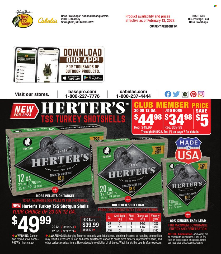 Cabela's + Bass Pro Shops Turkey Hunting Specialist 2023 - Page 64
