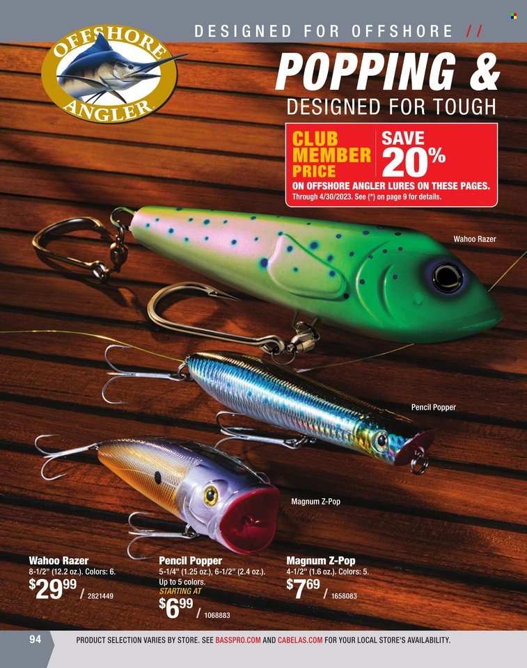Bass Pro Shops + Cabela's World Wide Sportsman Saltwater Specialist Catalog 2023 - Page 18