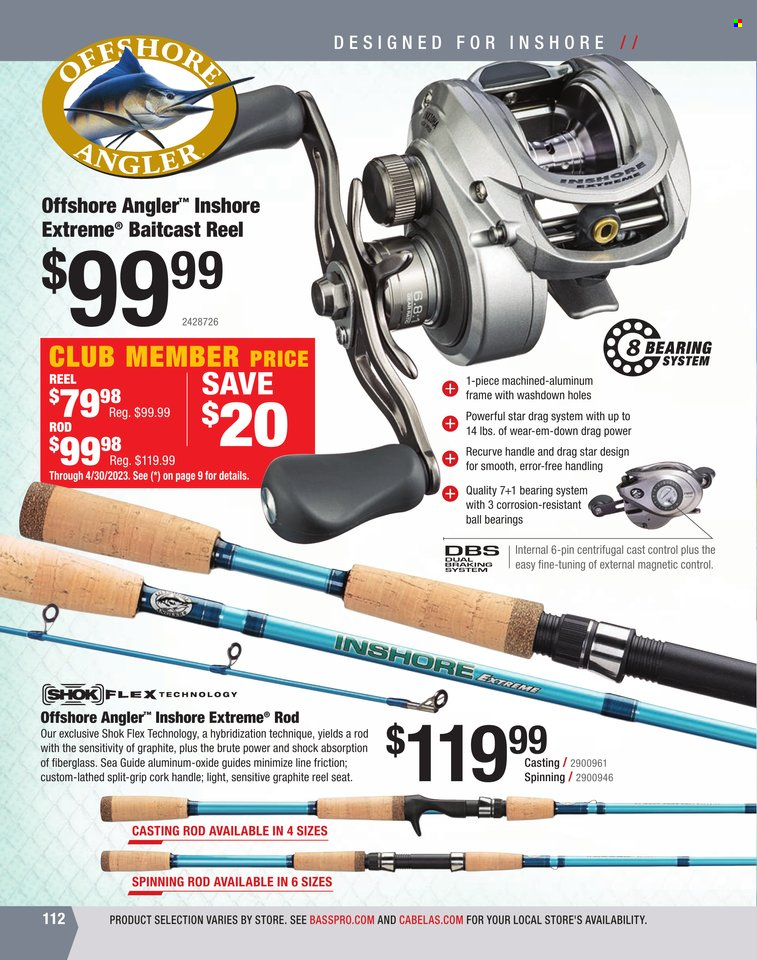 Bass Pro Shops + Cabela's World Wide Sportsman Saltwater Specialist Catalog 2023 - Page 38