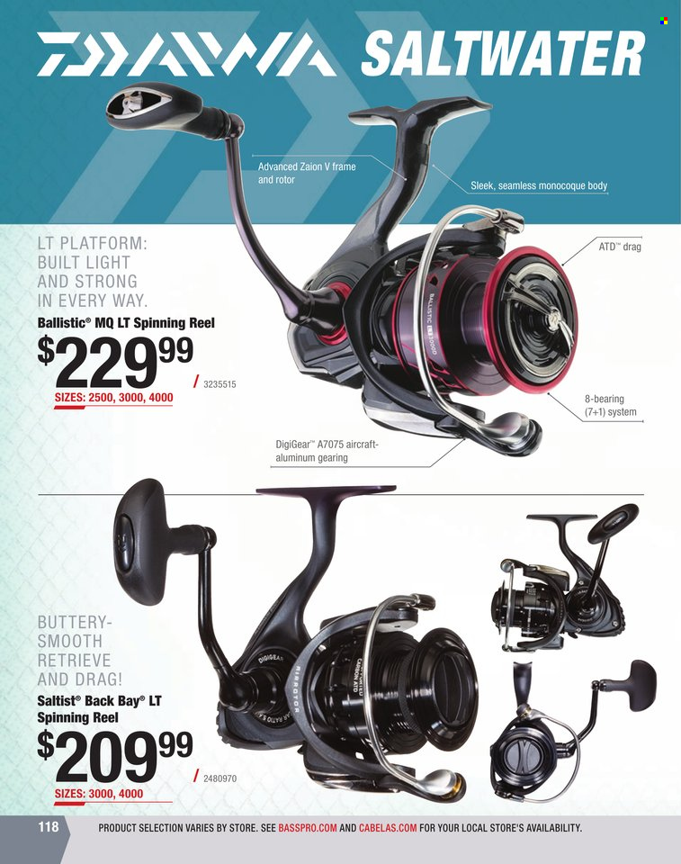 Bass Pro Shops + Cabela's World Wide Sportsman Saltwater Specialist Catalog 2023 - Page 45