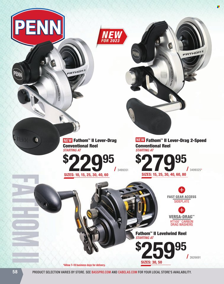 Bass Pro Shops + Cabela's World Wide Sportsman Saltwater Specialist Catalog 2023 - Page 262