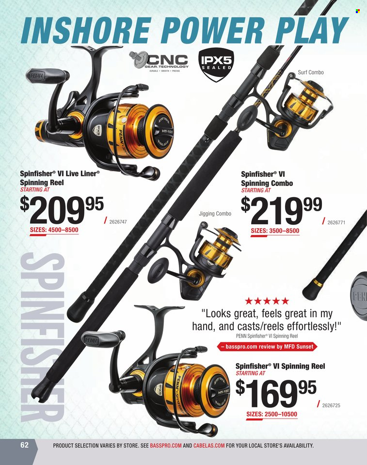 Bass Pro Shops + Cabela's World Wide Sportsman Saltwater Specialist Catalog 2023 - Page 268