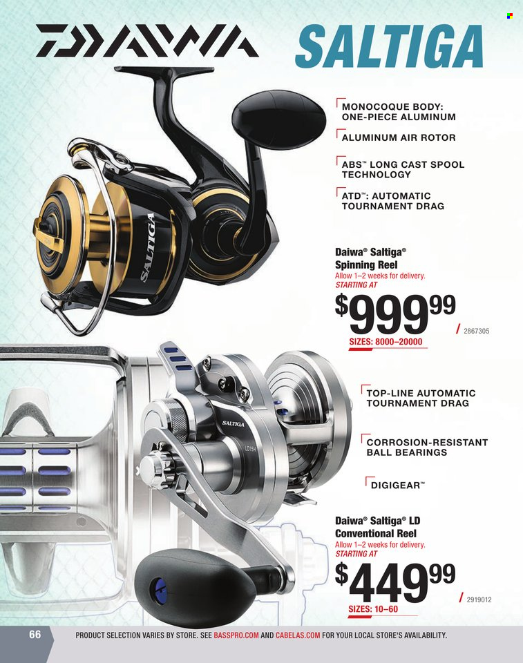 Bass Pro Shops + Cabela's World Wide Sportsman Saltwater Specialist Catalog 2023 - Page 272