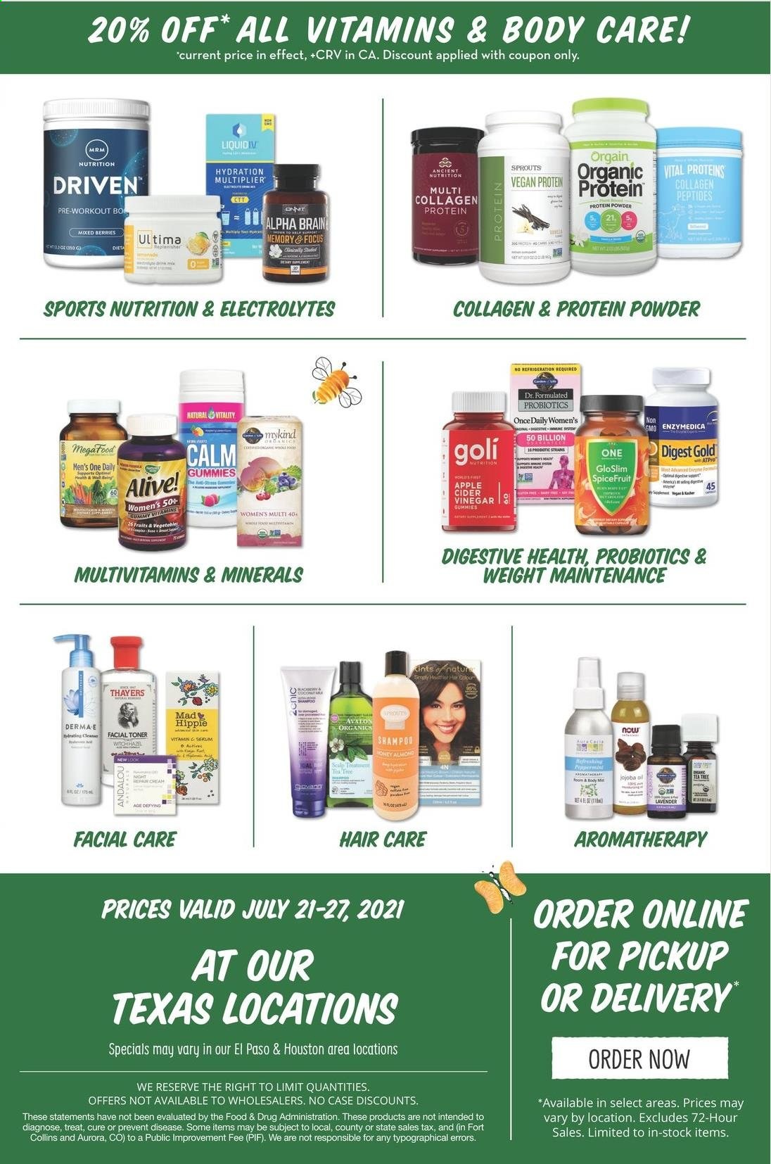 Sprouts Farmers Market Ad from july 21 to 27 2021 - Page 7