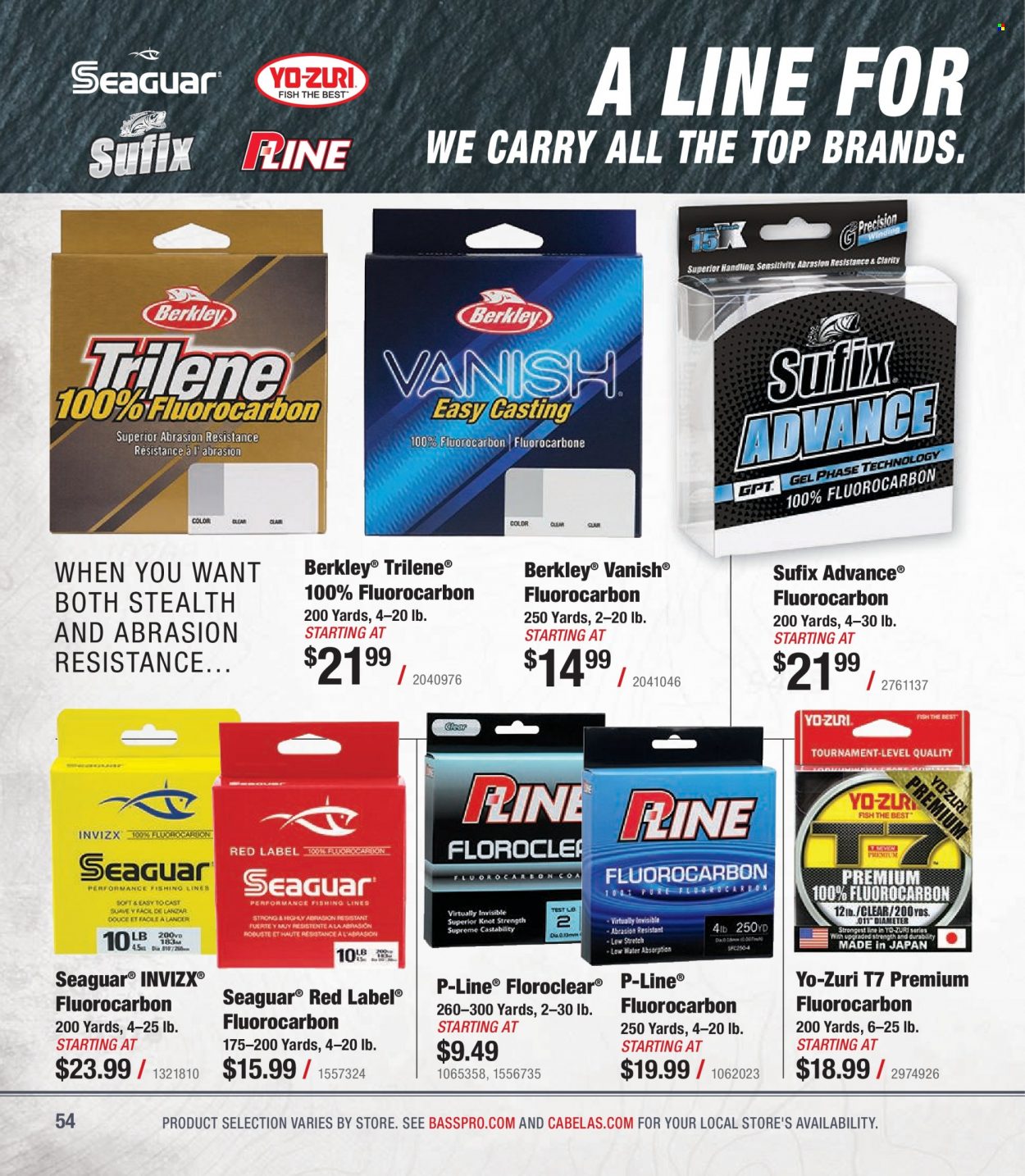 Bass Pro Shops + Cabela's - Summer Angler Specialist Catalog 2023 - Page 54