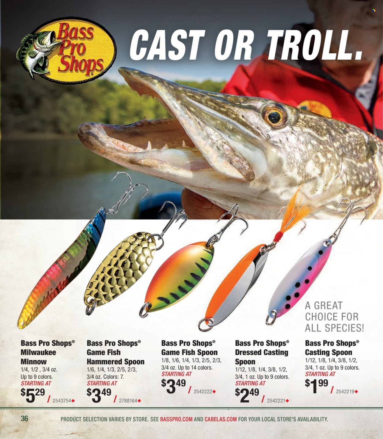 Bass Pro Shops + Cabela's - Northern Angler Specialist Catalog 2023 - Page 36