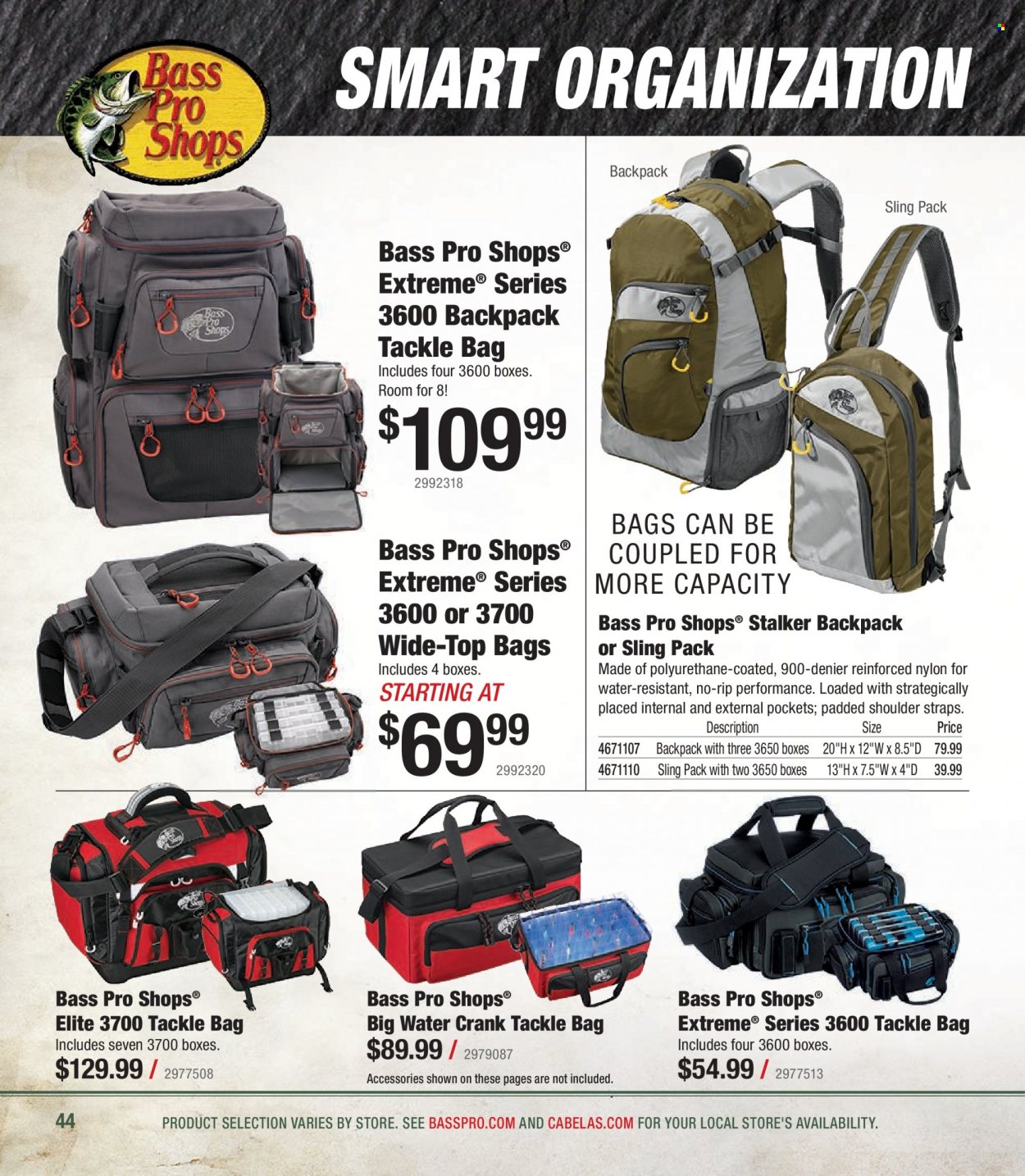 Bass Pro Shops + Cabela's - Northern Angler Specialist Catalog 2023 - Page 44
