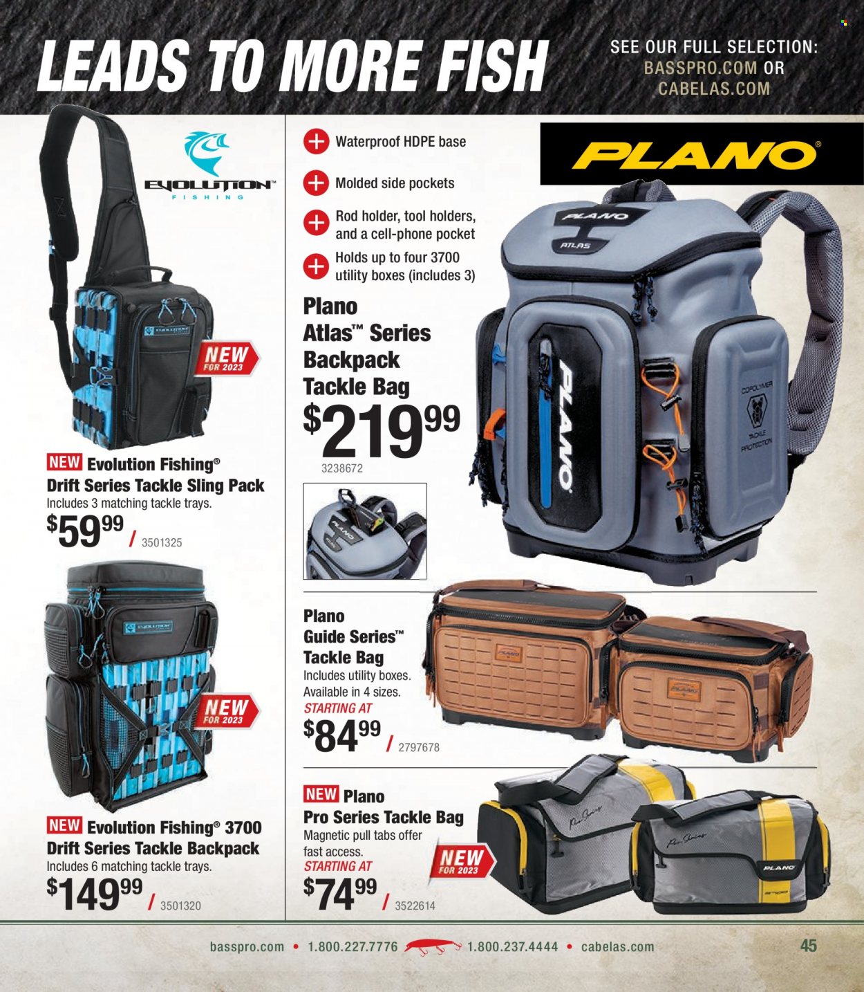 Bass Pro Shops + Cabela's - Northern Angler Specialist Catalog 2023 - Page 45