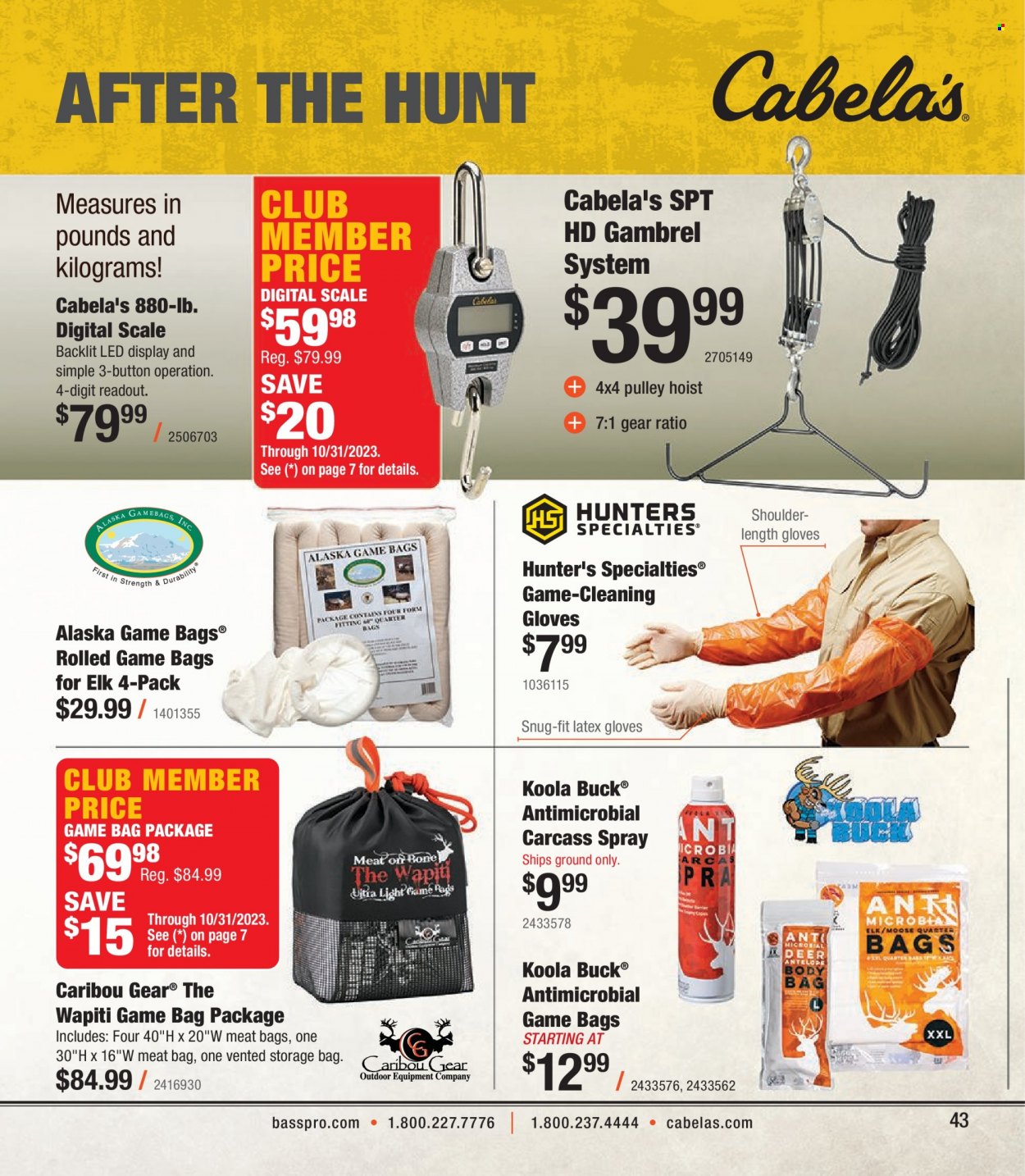 Cabela's + Bass Pro Shops Western Big Game Hunting Specialist Catalog 2023 - Page 43