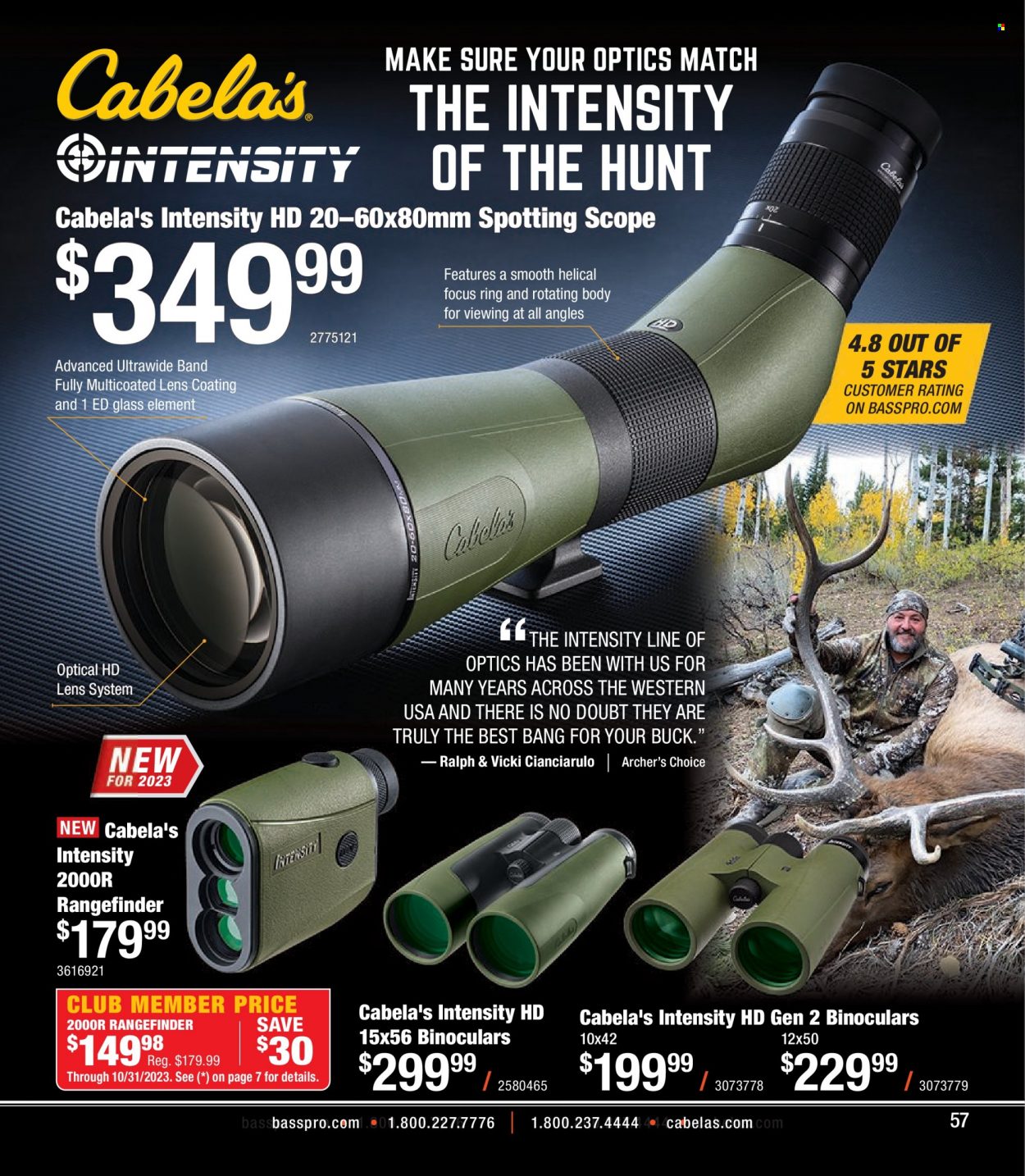 Cabela's + Bass Pro Shops Western Big Game Hunting Specialist Catalog 2023 - Page 57