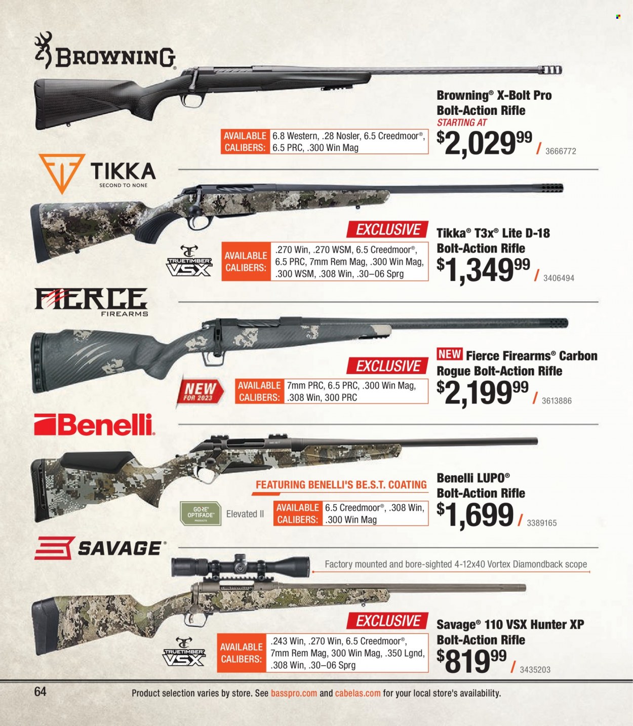 Cabela's + Bass Pro Shops Western Big Game Hunting Specialist Catalog 2023 - Page 64