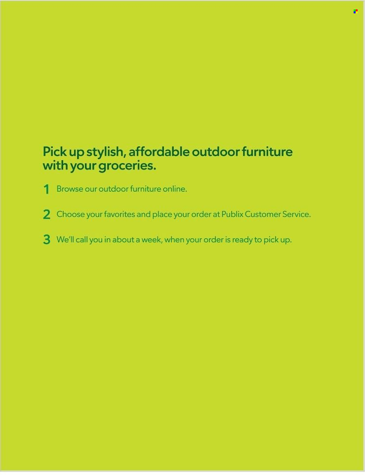 Publix Outdoor Furniture Catalog - Page 2